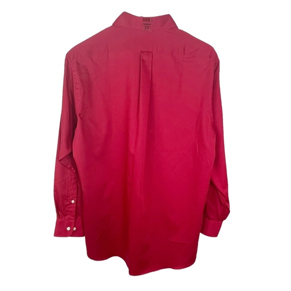 NWT Chaps Men’s Classic Fit Twill Long Sleeve Button down Shirt Crimson - Picture 2 of 8